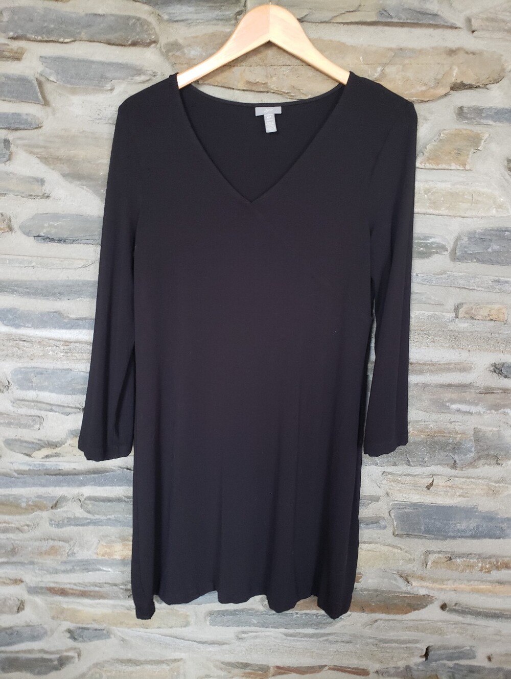 J. Jill Midi Black Dress Long Sleeve Med